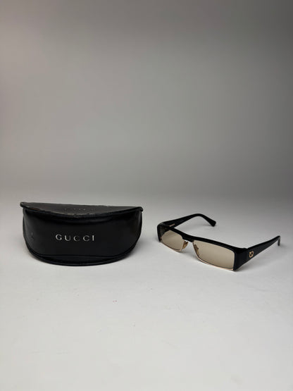 Vintage Gucci Sunglasses Black Brown