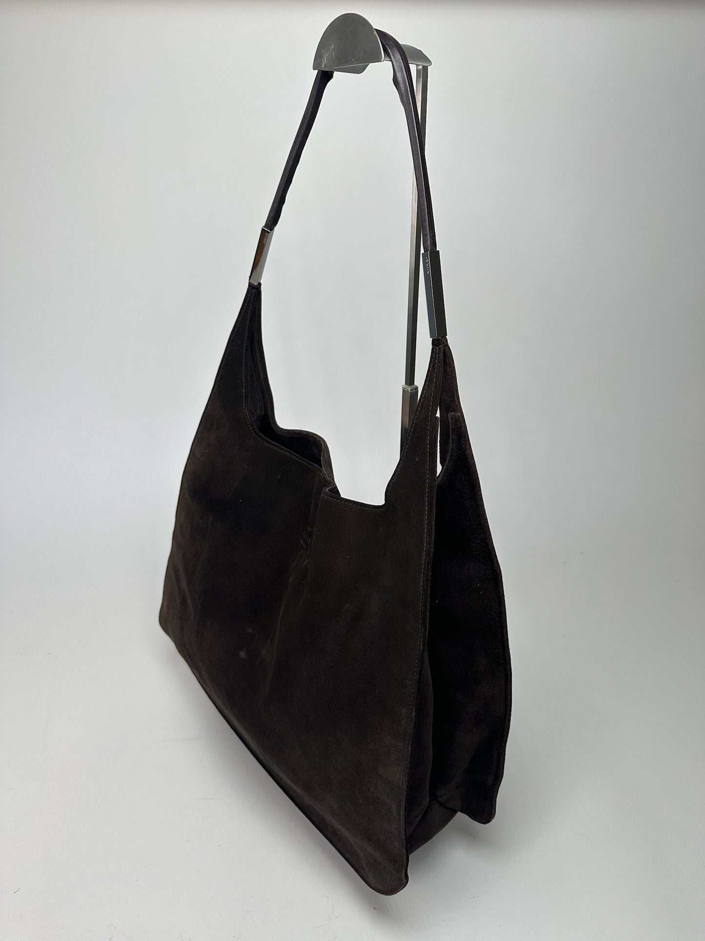 Vintage Gucci Suede Leather bag brown