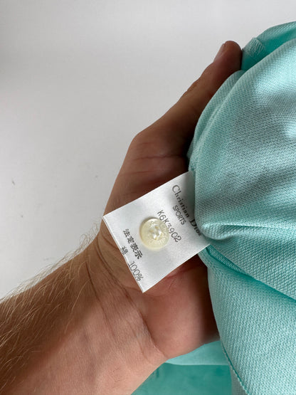 Vintage Dior Polo Shirt Turquoise L