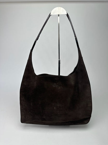 Vintage Gucci Suede Leather bag brown