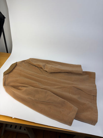 Vintage Givenchy Men's Wool Cashmere Overcoat c. Late 1980s Tan L