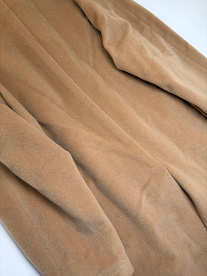 Vintage Givenchy Men's Wool Cashmere Overcoat c. Late 1980s Tan L