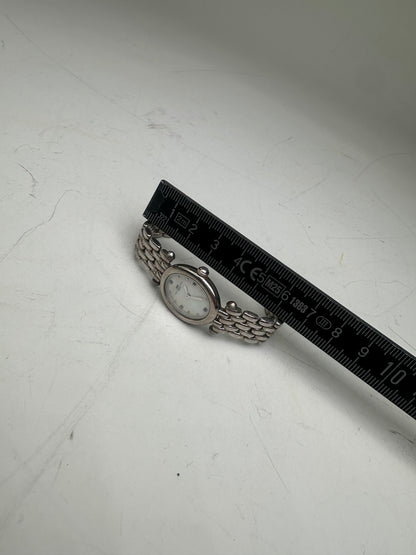 Vintage Balenciaga Stainless Steel Bracelet Watch Silver White