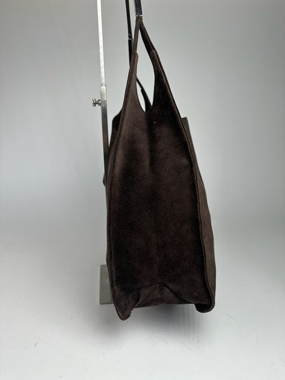 Vintage Gucci Suede Leather bag brown