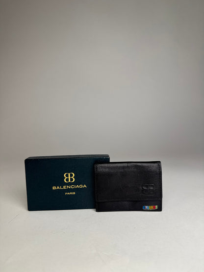 Vintage Balenciaga Leather Card Holder / Purse Black