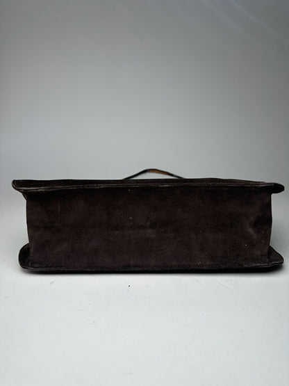 Vintage Gucci Suede Leather bag brown