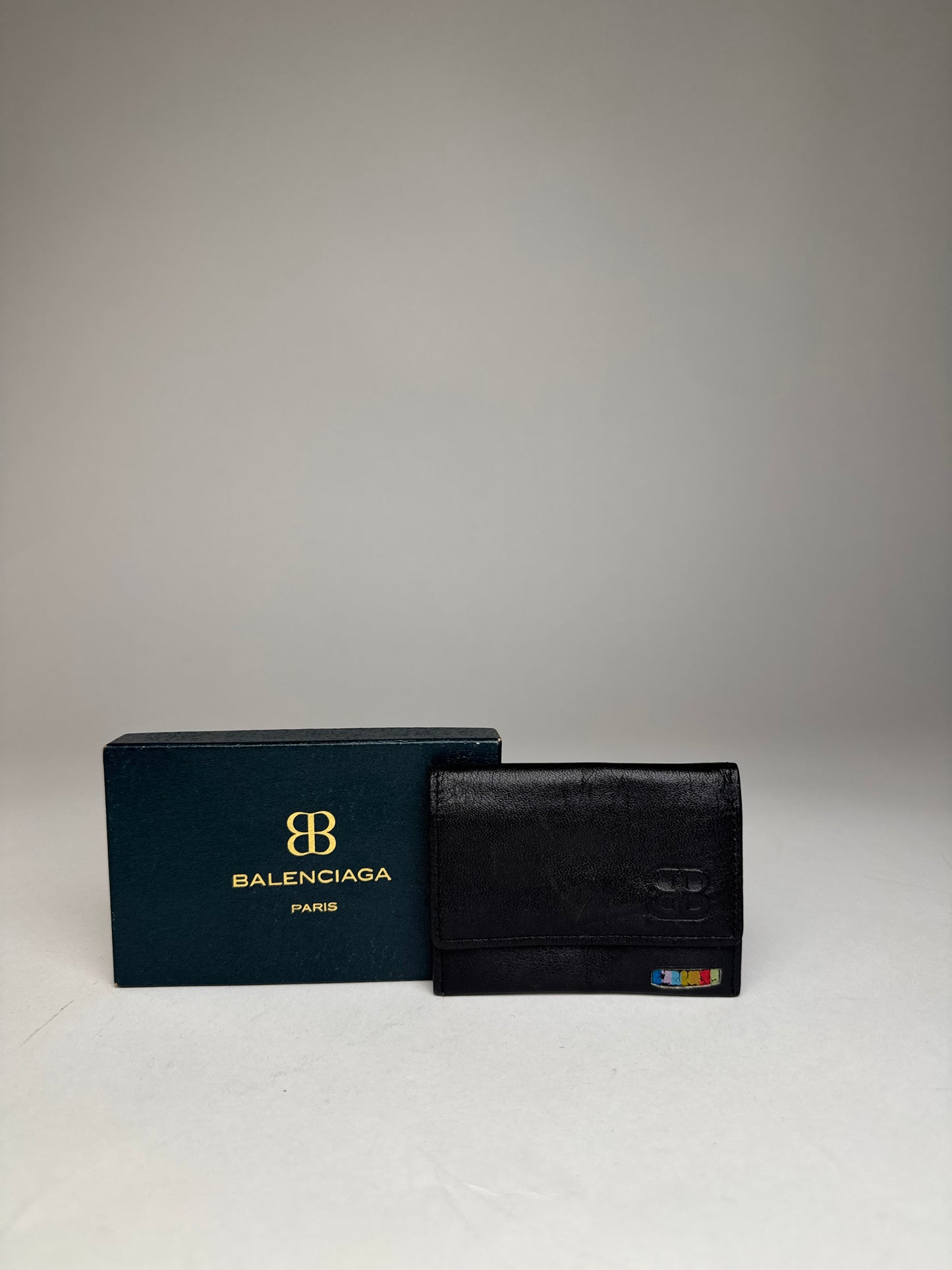 Vintage Balenciaga Leather Card Holder / Purse Black