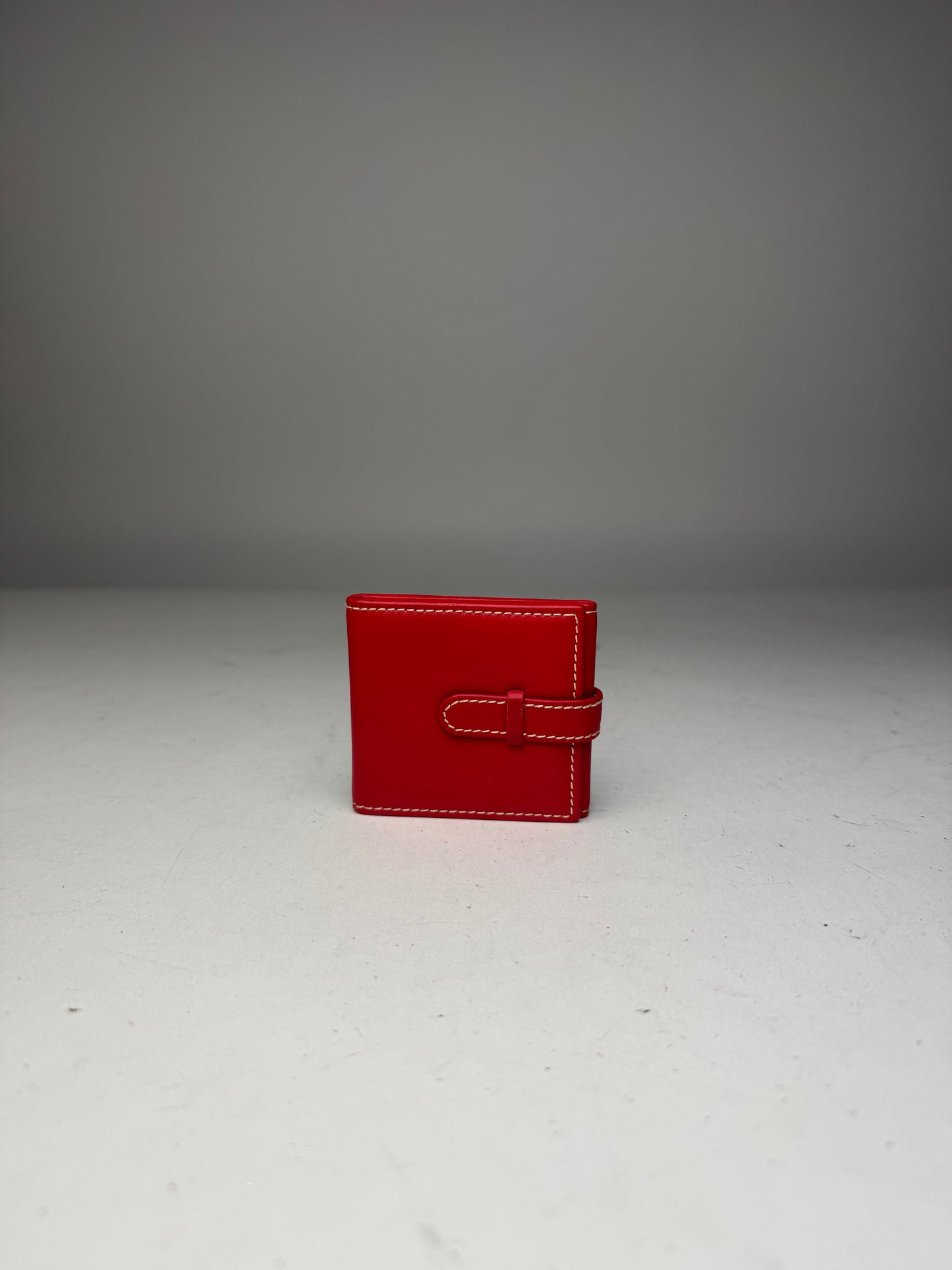 Vintage Loewe Madrid Mini Leather Card Holder Red