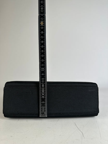Vintage Givenchy Textured Fabric Handbag Black Gold