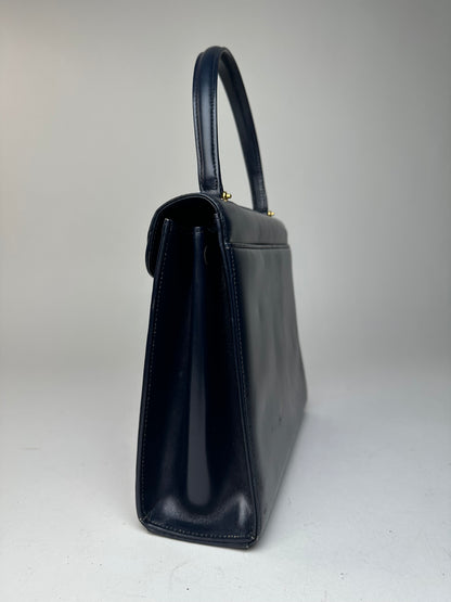 Vintage Givenchy Leather Handbag Navy