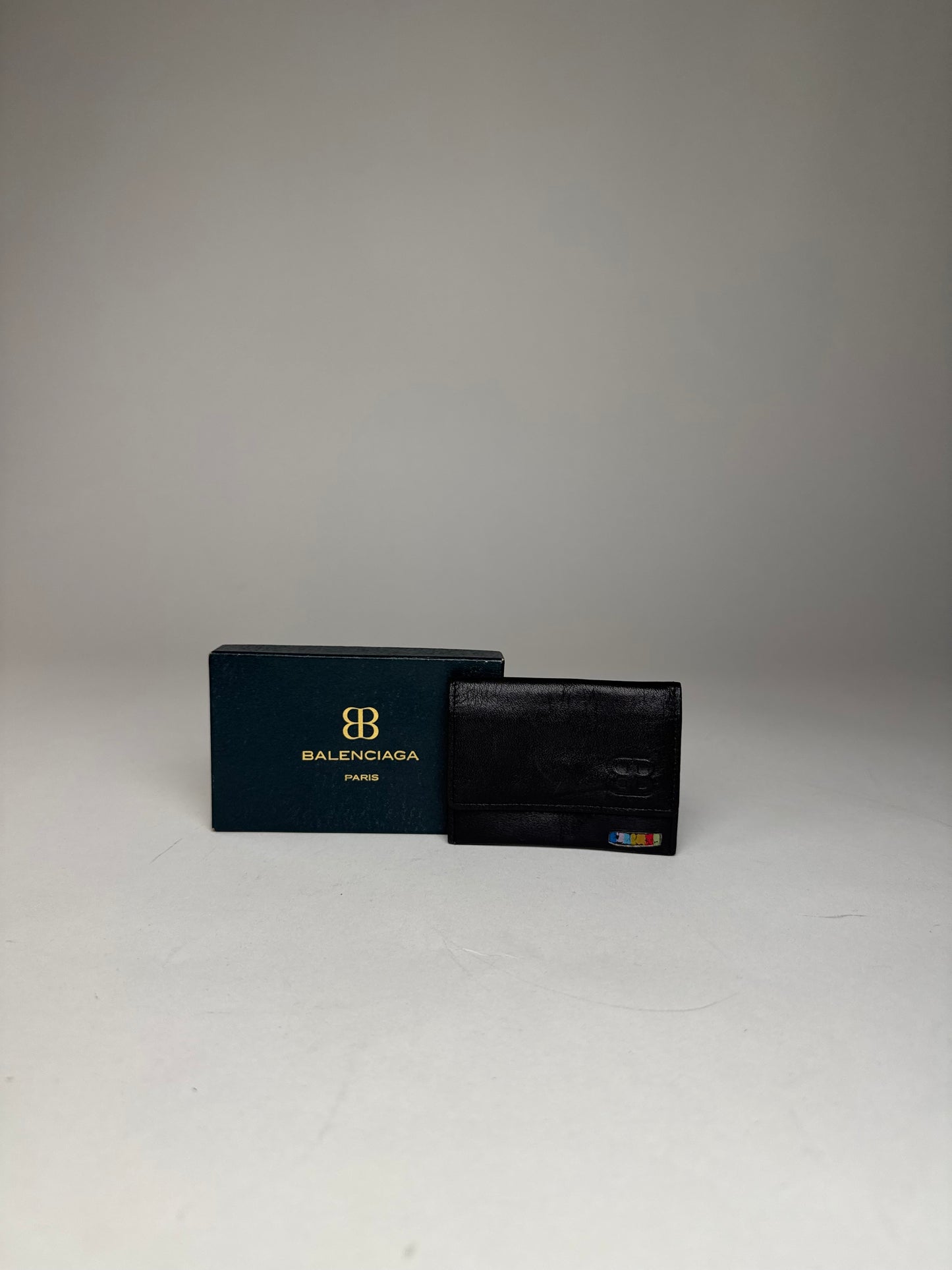 Vintage Balenciaga Leather Card Holder / Purse Black