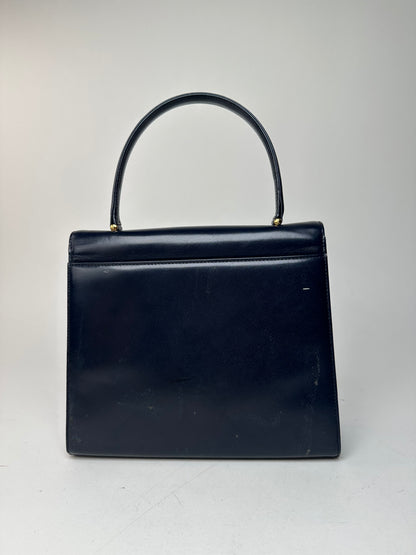 Vintage Givenchy Leather Handbag Navy