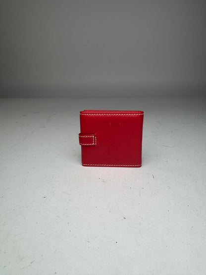 Vintage Loewe Madrid Mini Leather Card Holder Red