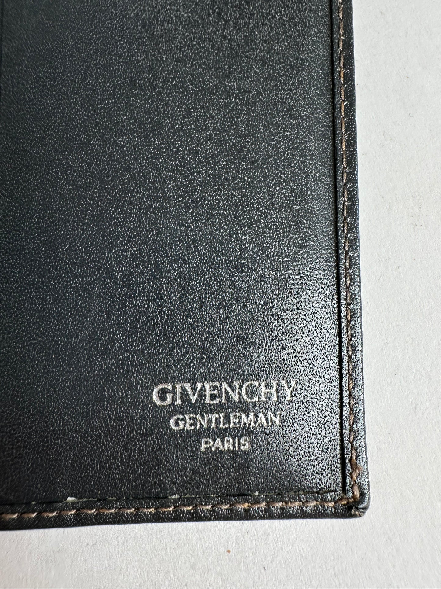 Vintage Givenchy 4G Leather Long Bifold Wallet Black