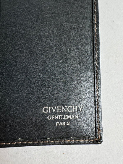 Vintage Givenchy 4G Leather Long Bifold Wallet Black