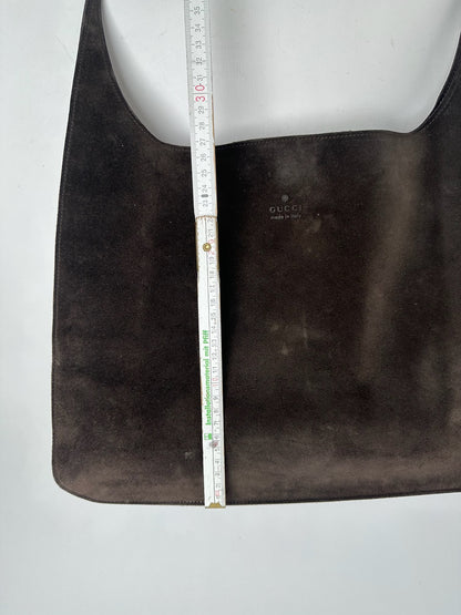 Vintage Gucci Suede Leather bag brown