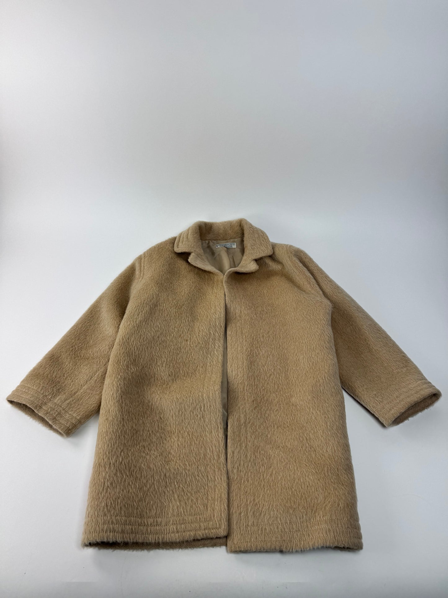 Vintage Givenchy Lama Hair Coat Beige M/L