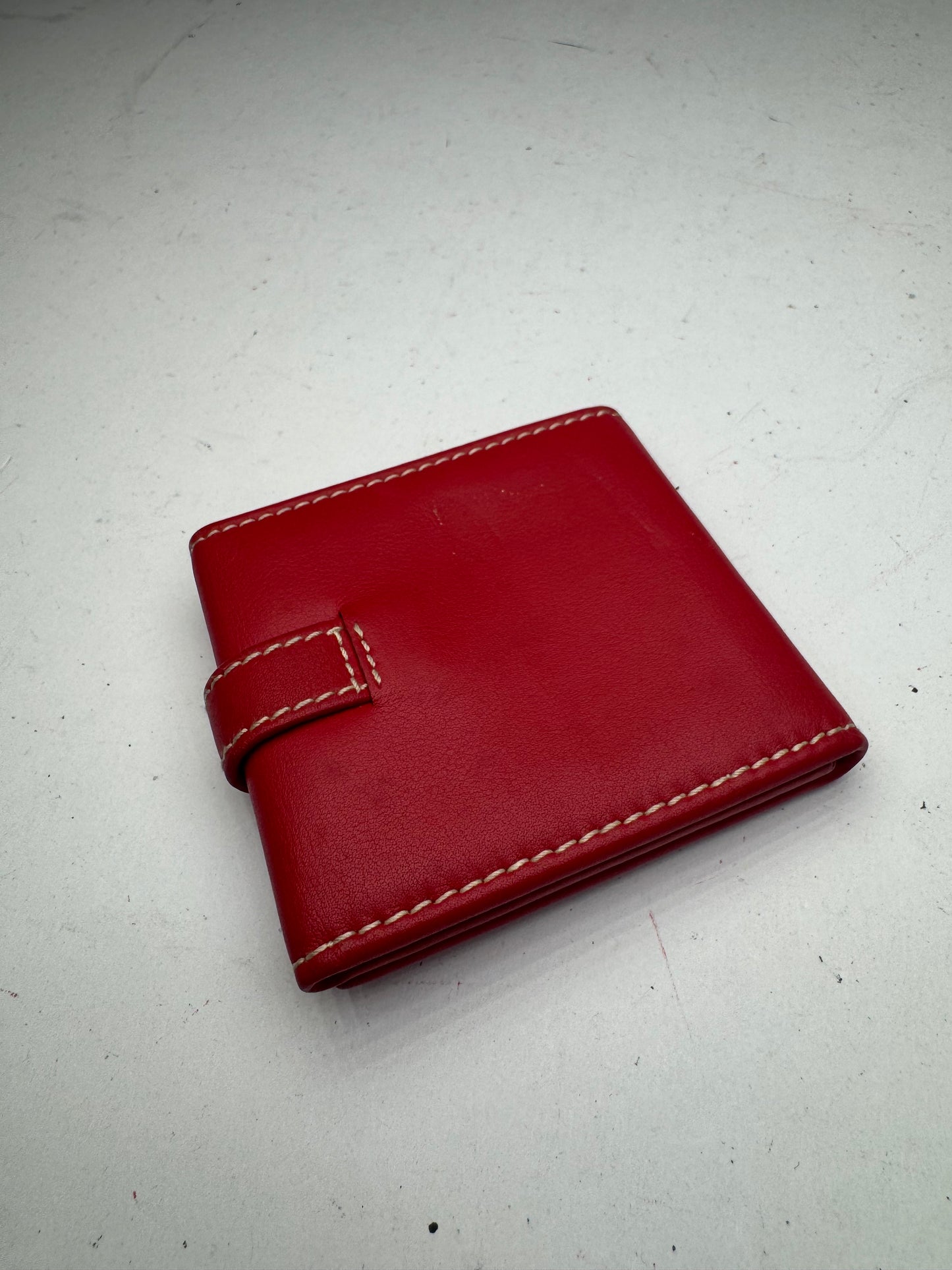 Vintage Loewe Madrid Mini Leather Card Holder Red