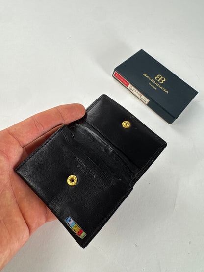 Vintage Balenciaga Leather Card Holder / Purse Black