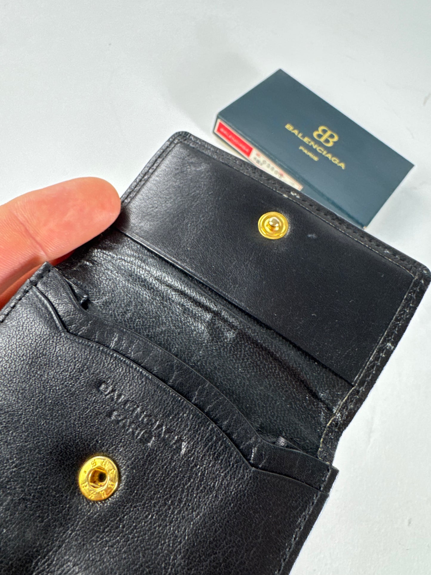 Vintage Balenciaga Leather Card Holder / Purse Black