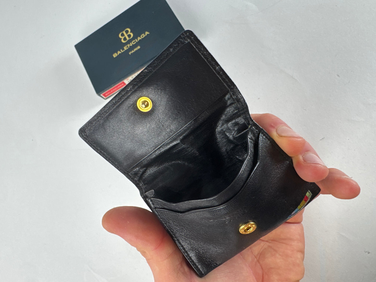 Vintage Balenciaga Leather Card Holder / Purse Black