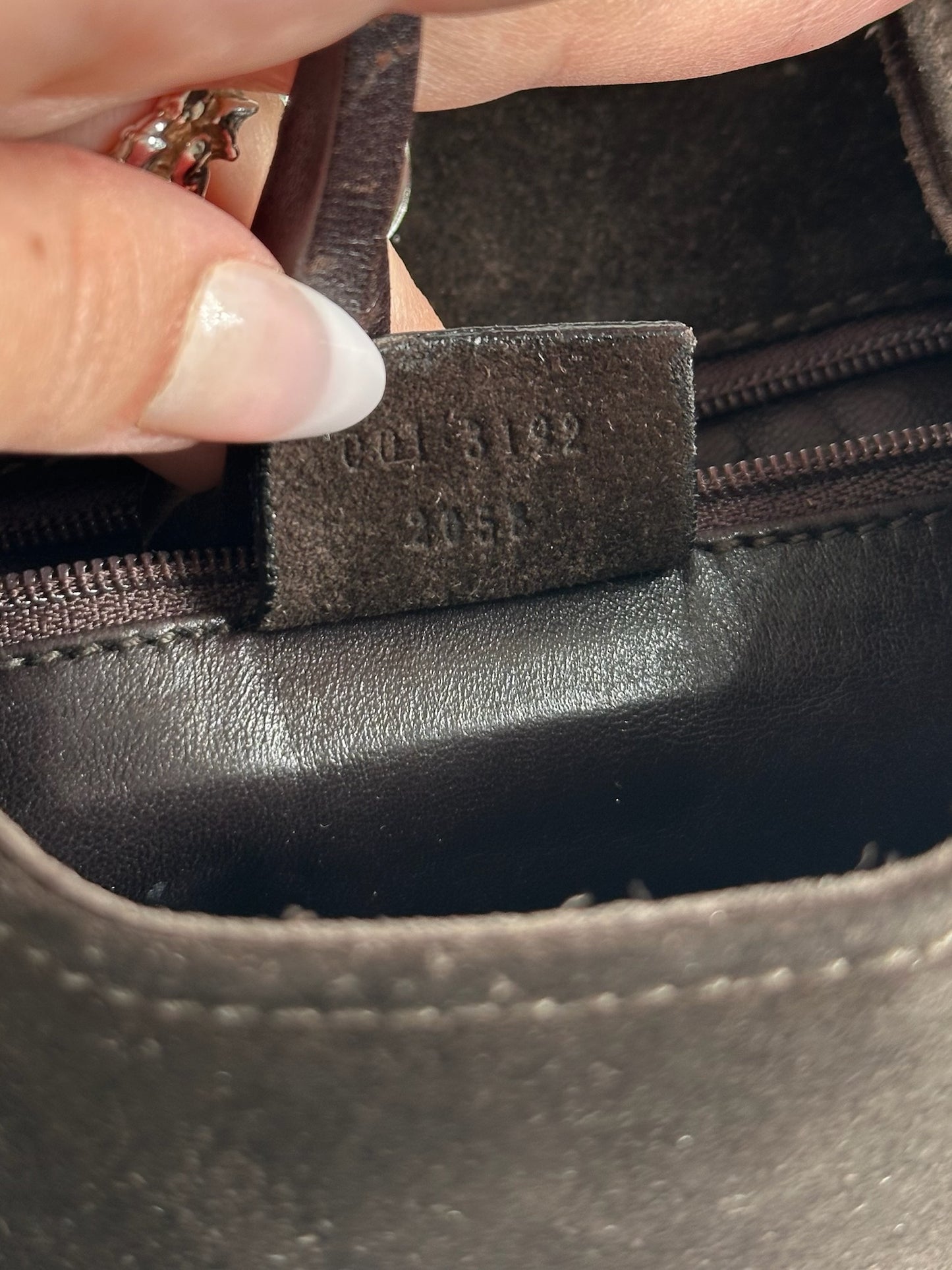 Vintage Gucci Suede Leather bag brown