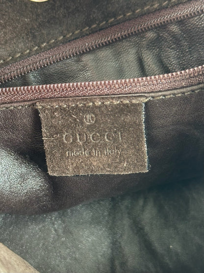Vintage Gucci Suede Leather bag brown