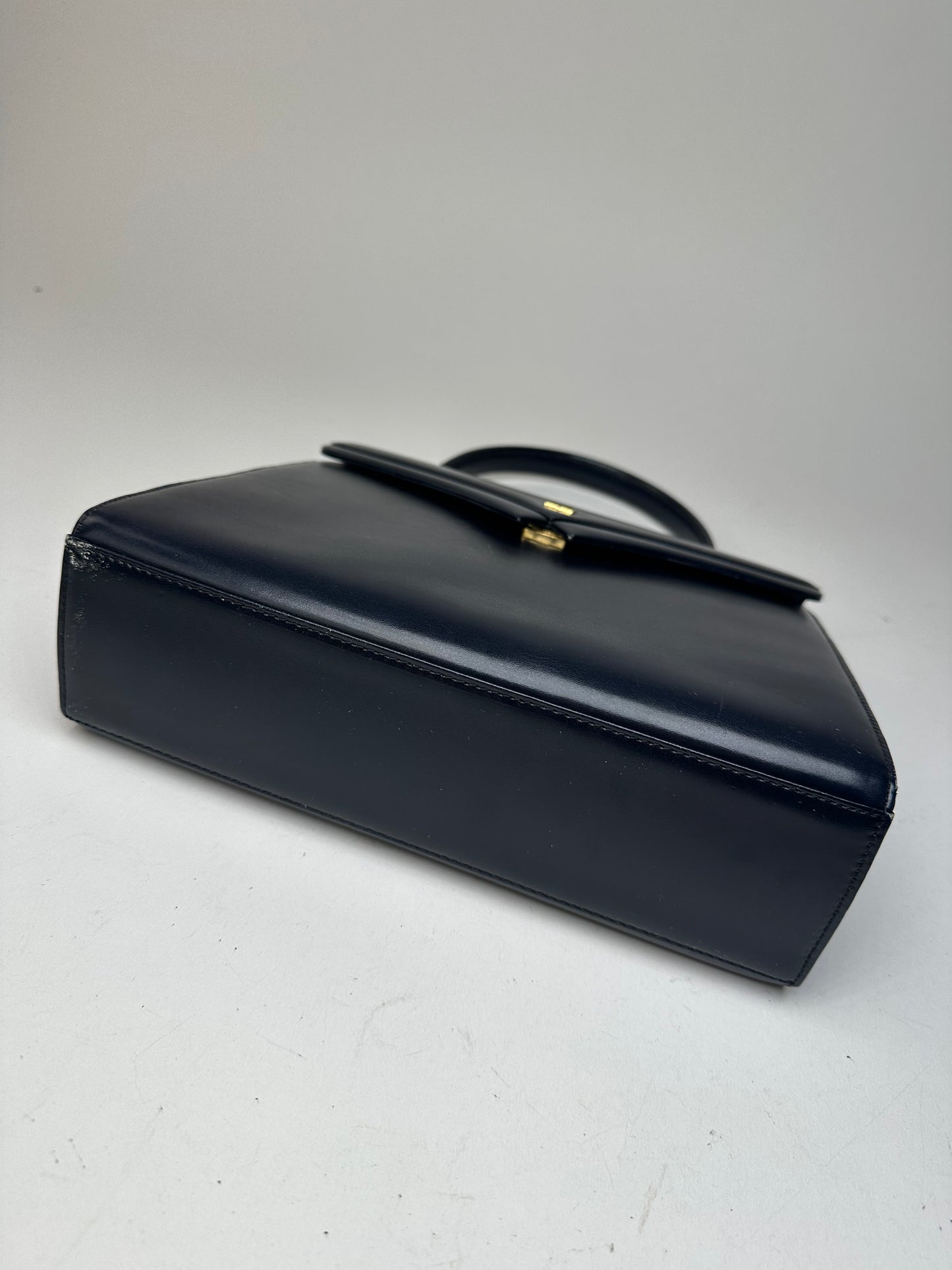 Vintage Givenchy Leather Handbag Navy