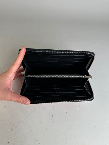Vintage Celine Grained Leather Wallet Pink Silver
