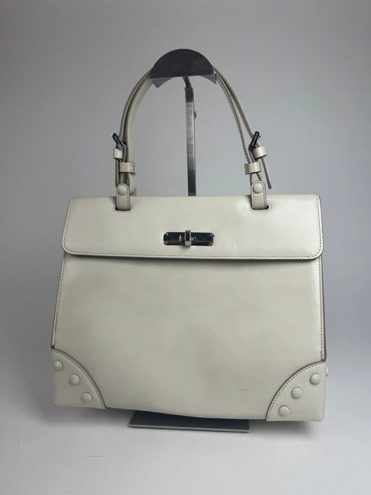 Vintage Giorgio Armani leather bag white