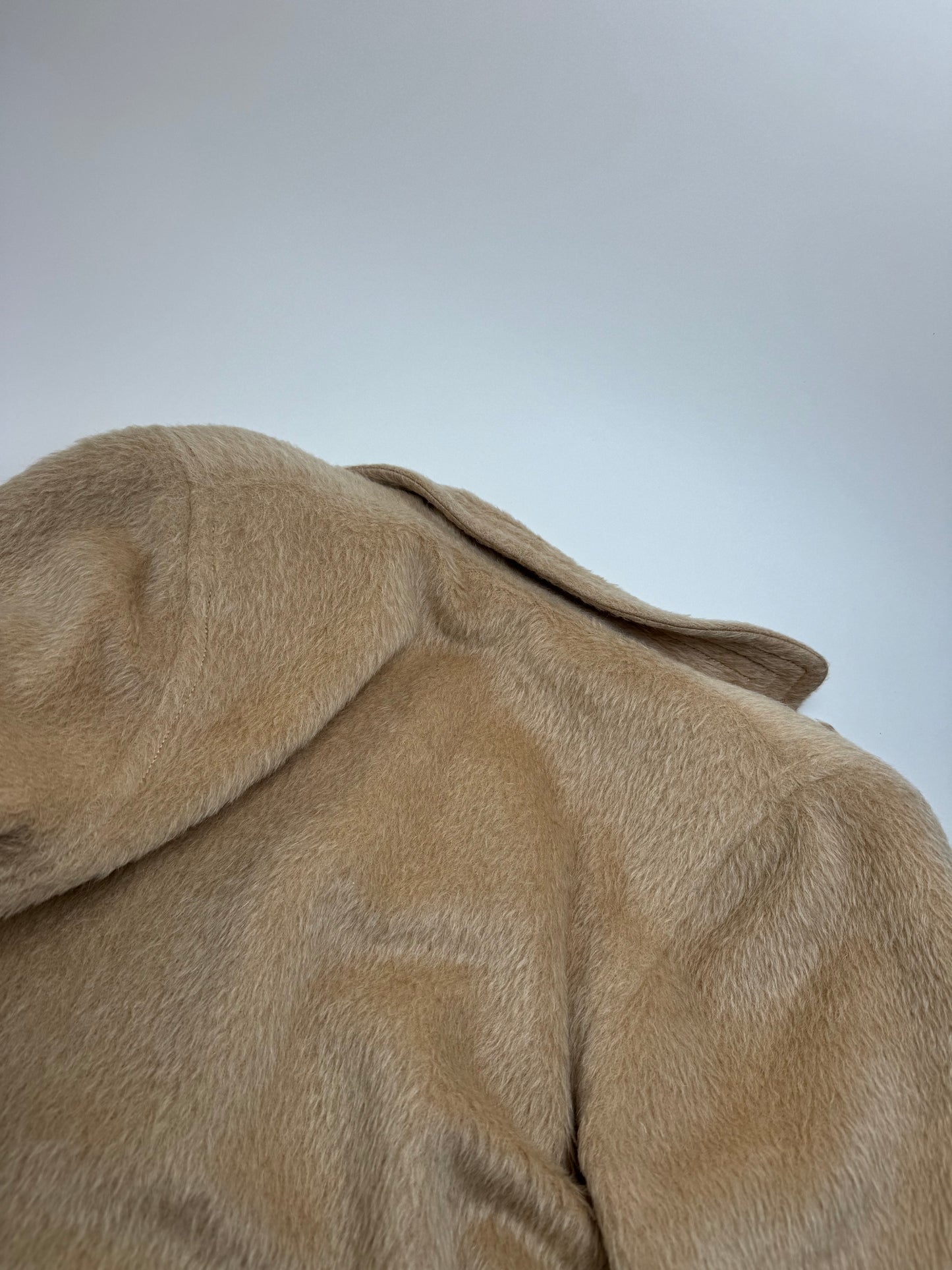 Vintage Givenchy Lama Hair Coat Beige M/L