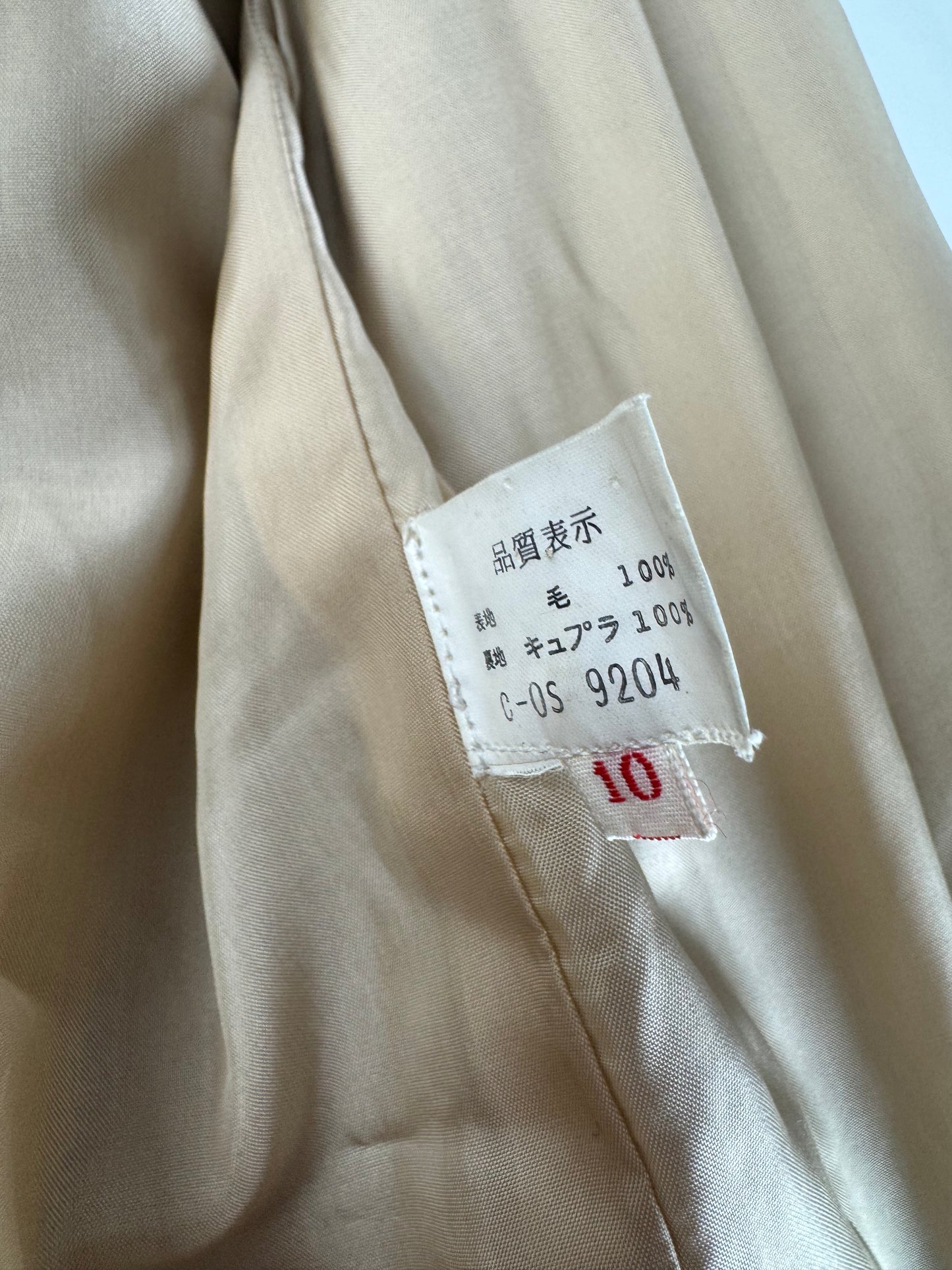 Vintage Givenchy Lama Hair Coat Beige M/L