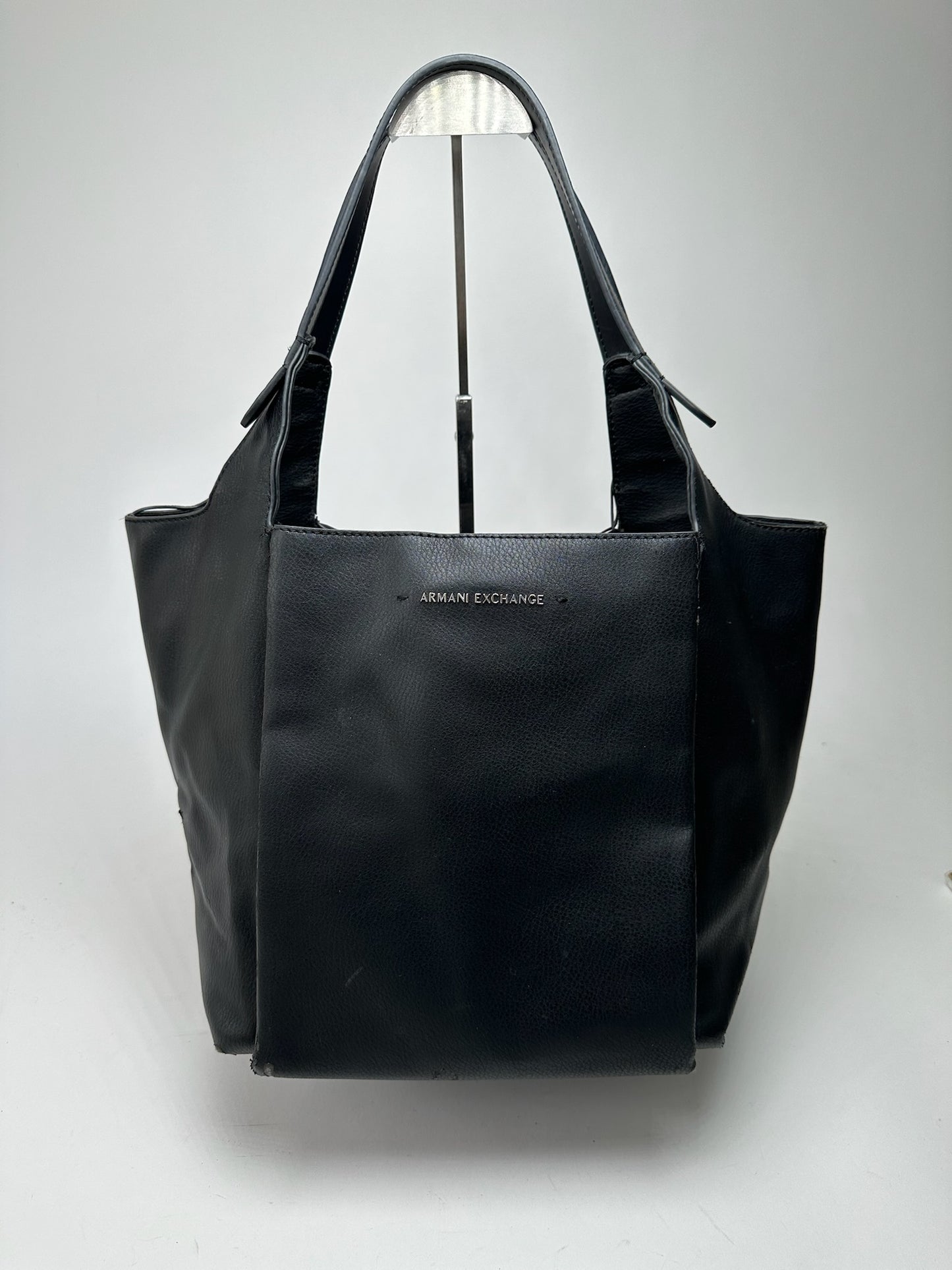 Vintage Armani leather Shopper Black