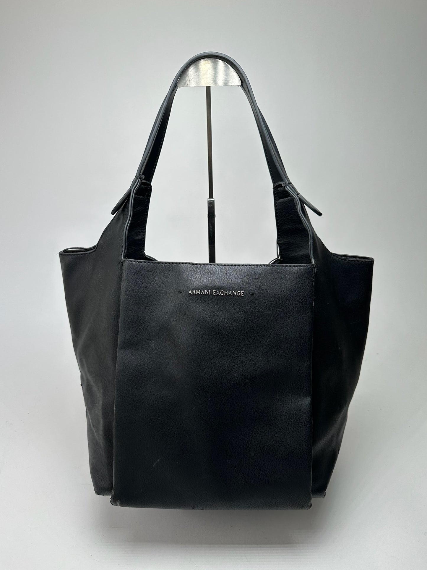Vintage Armani leather Shopper Black