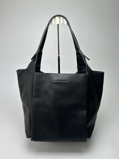 Vintage Armani leather Shopper Black
