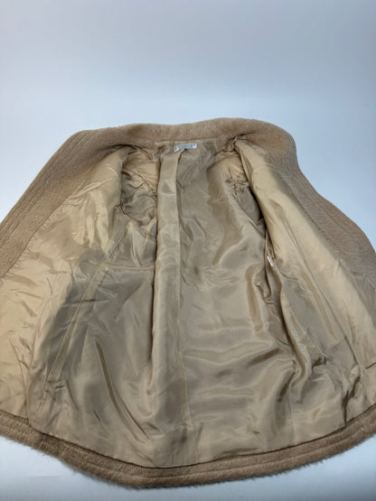 Vintage Givenchy Lama Hair Coat Beige M/L