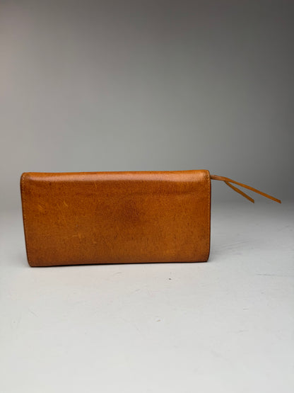 Vintage Balenciaga leather wallet brown