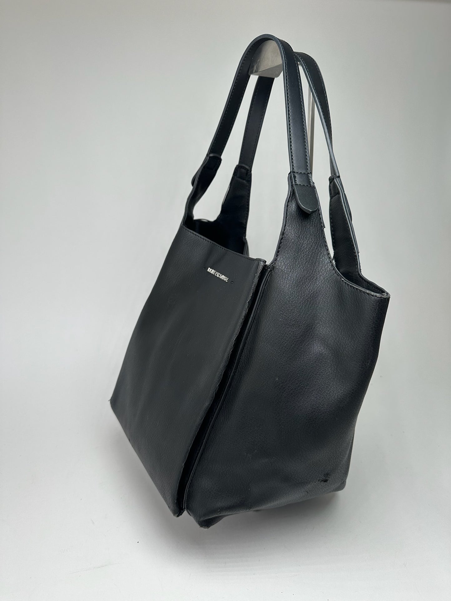 Vintage Armani leather Shopper Black