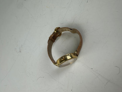Vintage Vivienne Westwood Leather Strap Watch Beige Gold