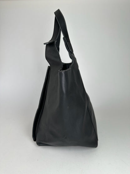 Vintage Armani leather Shopper Black