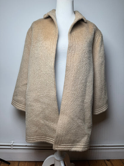 Vintage Givenchy Lama Hair Coat Beige M/L