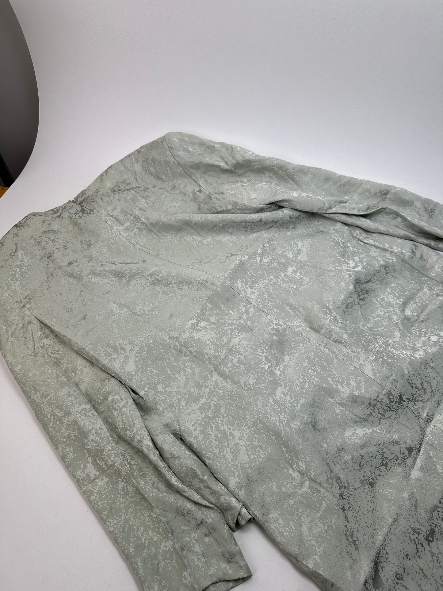 Vintage Givenchy Abstract Dress Grey Turquoise L