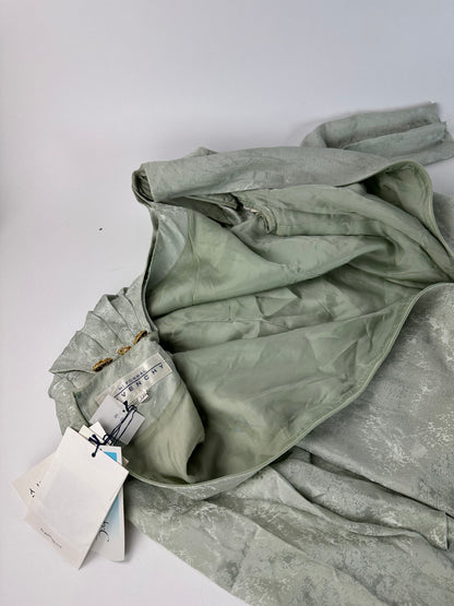 Vintage Givenchy Abstract Dress Grey Turquoise L