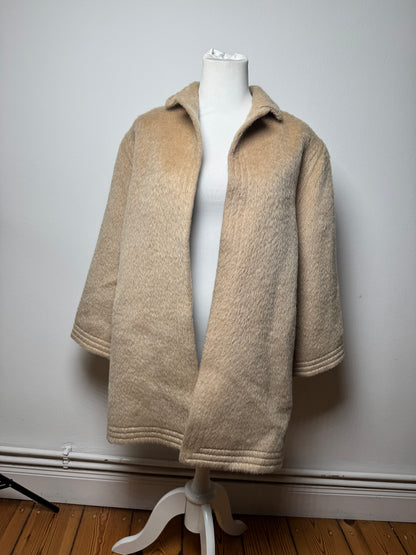 Vintage Givenchy Lama Hair Coat Beige M/L