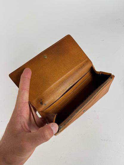 Vintage Balenciaga leather wallet brown