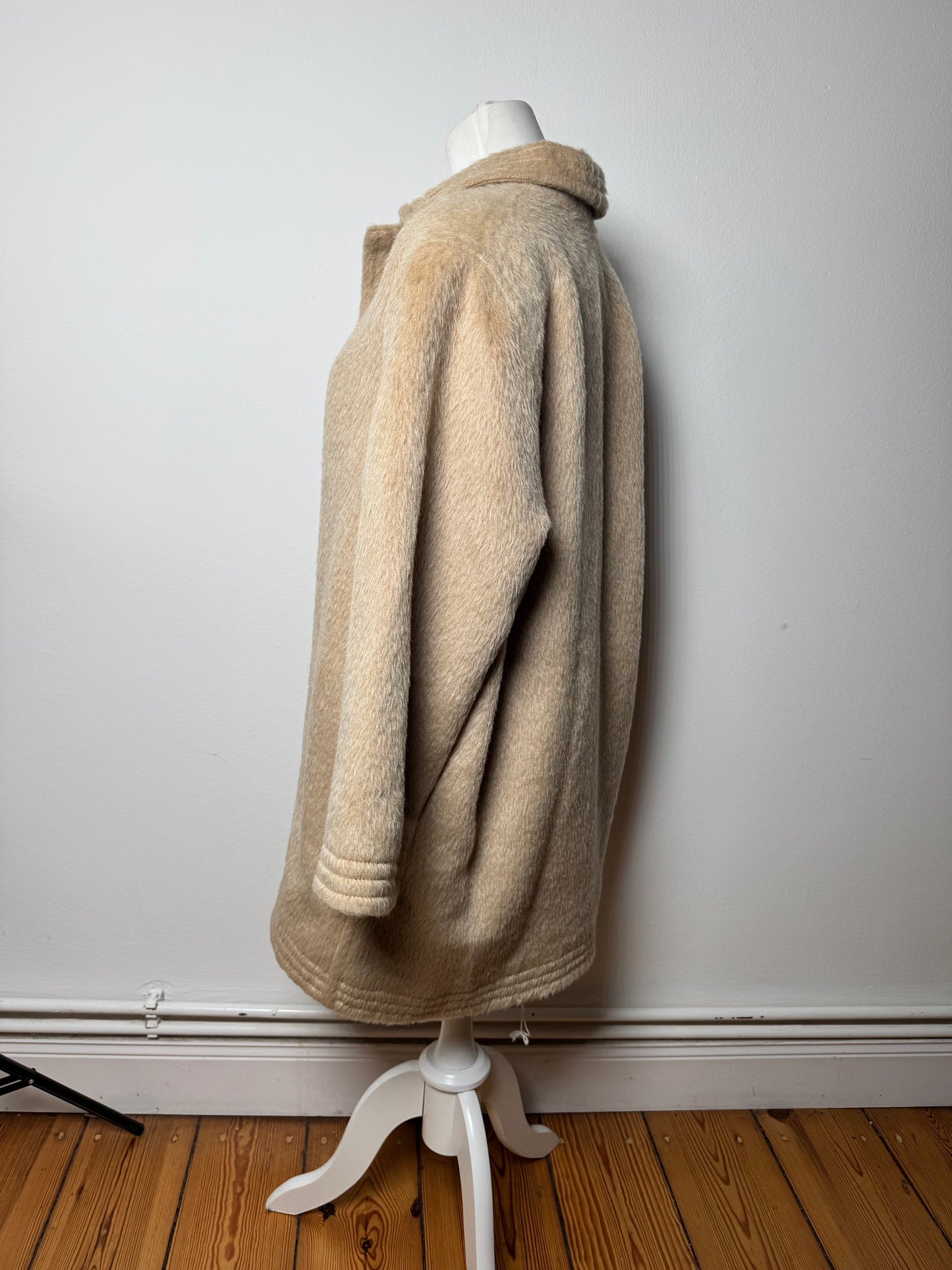 Vintage Givenchy Lama Hair Coat Beige M/L