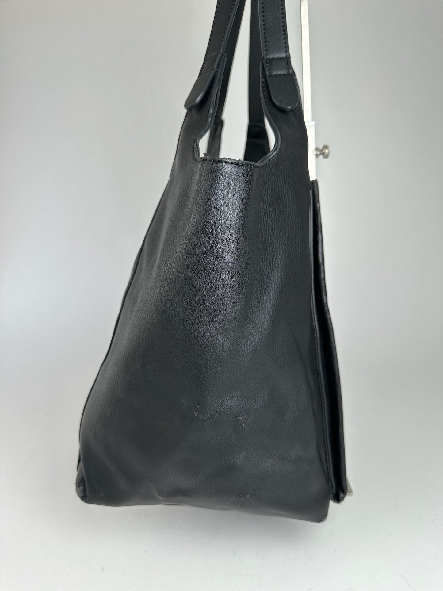 Vintage Armani leather Shopper Black