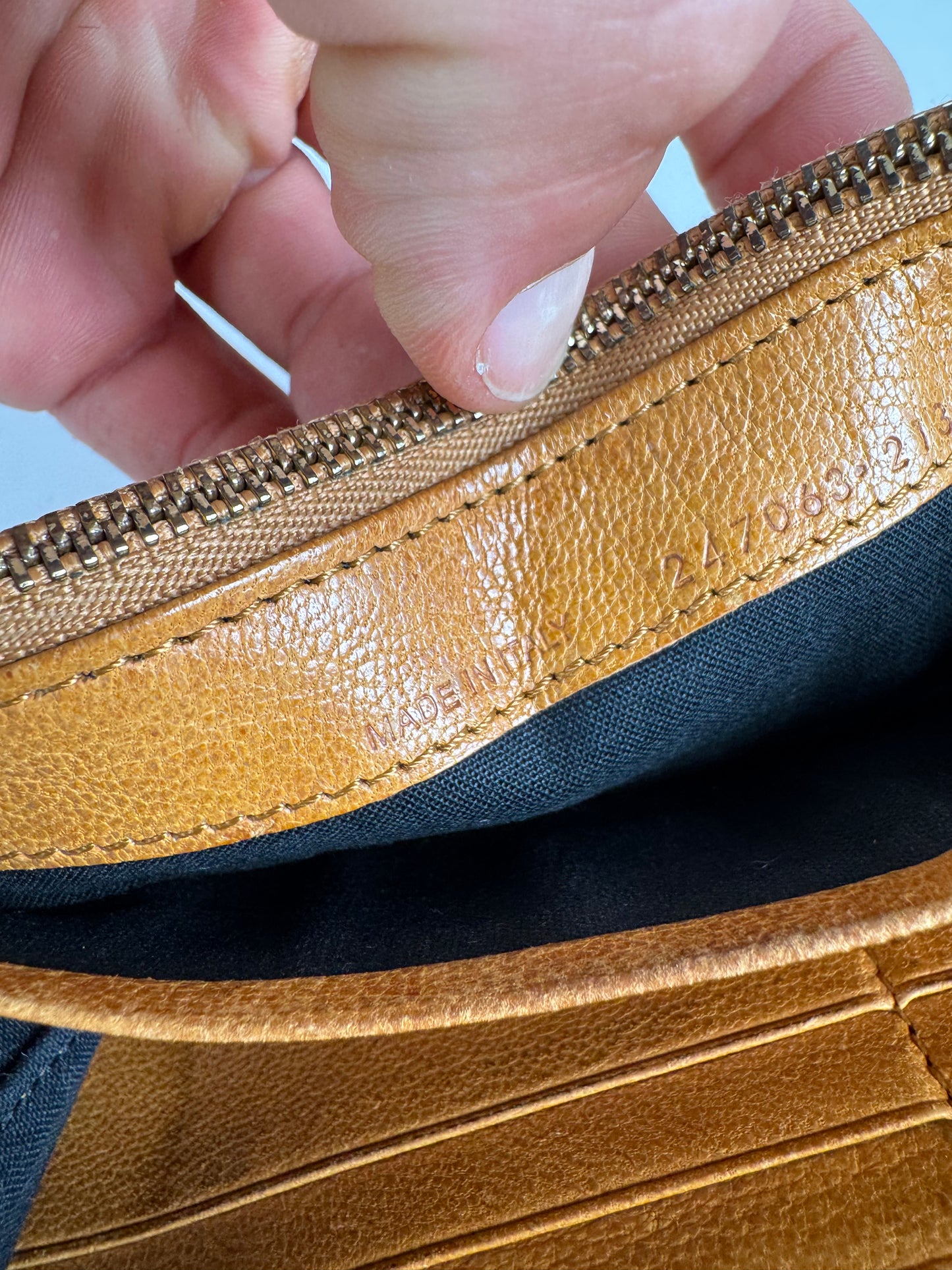 Vintage Balenciaga leather wallet brown