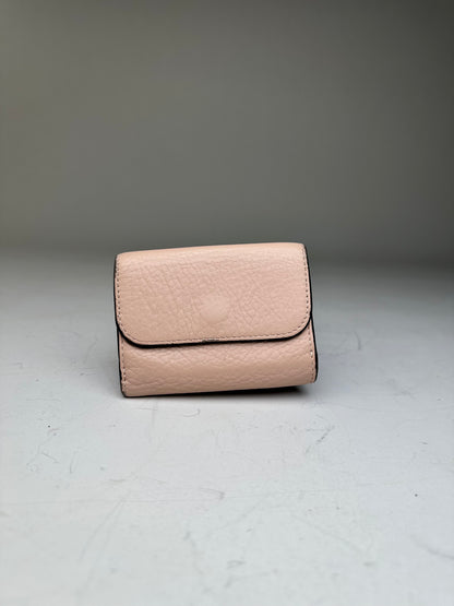 Vintage Chloe Leather Wallet Light Pink Gold Ring France