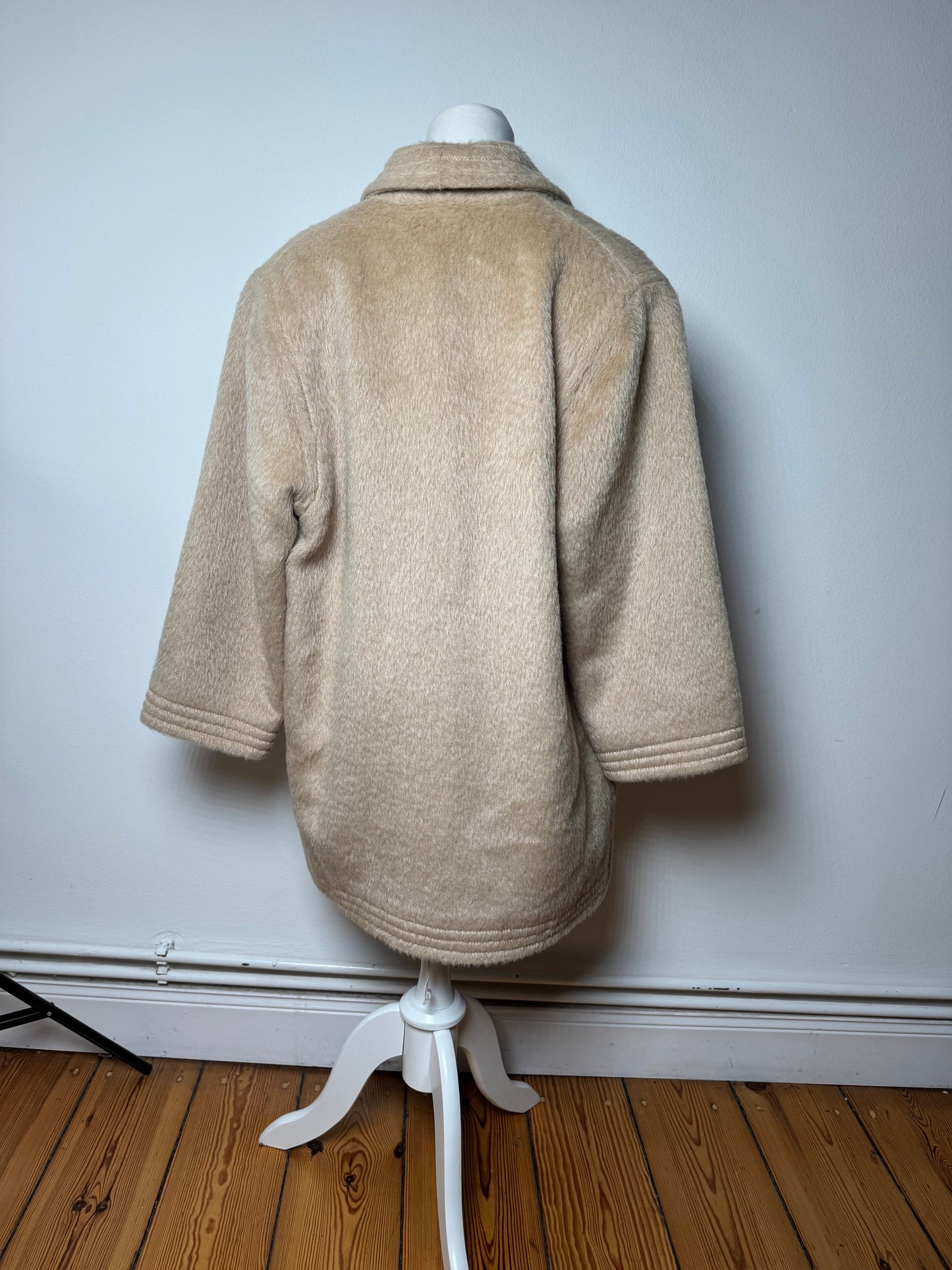 Vintage Givenchy Lama Hair Coat Beige M/L